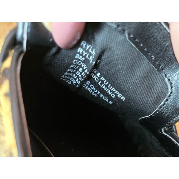 Steve Madden Rylie Mules Women's 8M Leopard Print Cow Hair Vegan Leather Slip On - Picture 8 of 8